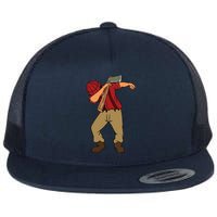 Dabbing Lumberjack Funny Dab Lumberman Gift Tee Flat Bill Trucker Hat