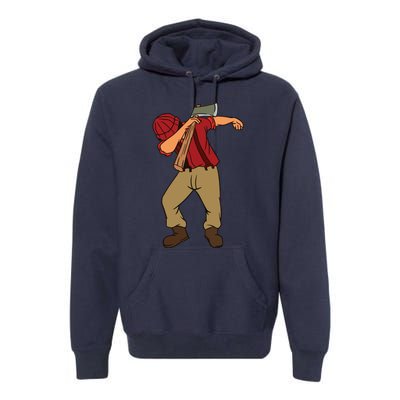 Dabbing Lumberjack Funny Dab Lumberman Gift Tee Premium Hoodie