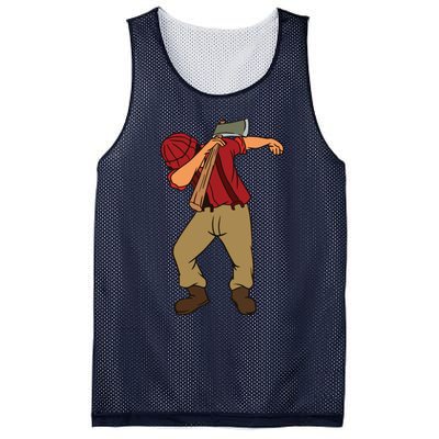 Dabbing Lumberjack Funny Dab Lumberman Gift Tee Mesh Reversible Basketball Jersey Tank