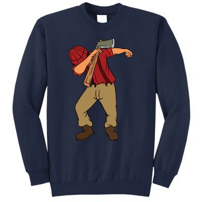 Dabbing Lumberjack Funny Dab Lumberman Gift Tee Tall Sweatshirt