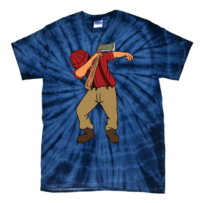 Dabbing Lumberjack Funny Dab Lumberman Gift Tee Tie-Dye T-Shirt