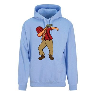 Dabbing Lumberjack Funny Dab Lumberman Gift Tee Unisex Surf Hoodie