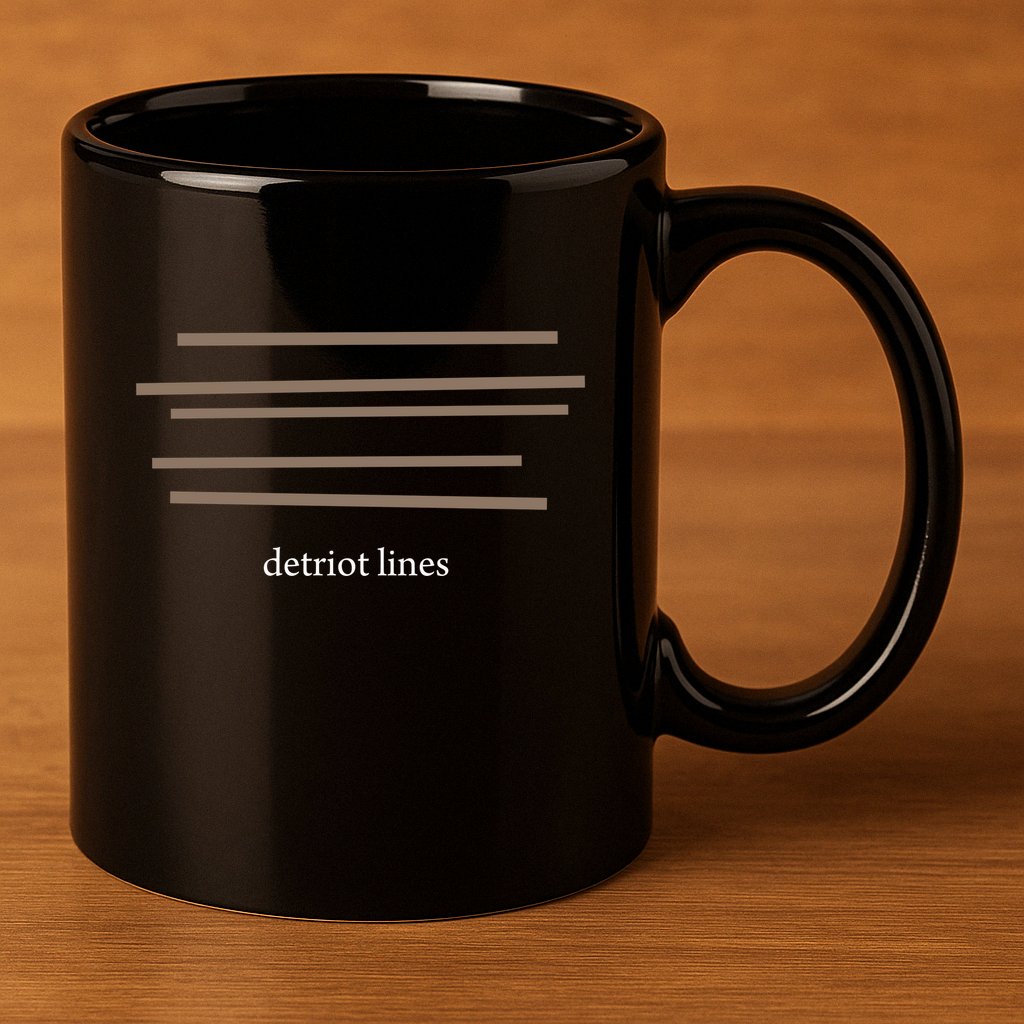 Detroit Lines Funny Saying Hilarious Quotes 11oz C Handle Ceramic Mug