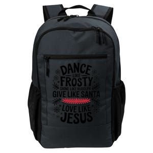 Dance Like Frosty Shine Rudolph Give Santa Love Jesus Gift Daily Commute Backpack