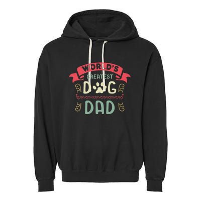 Dog Lover Fathers Day Garment-Dyed Fleece Hoodie