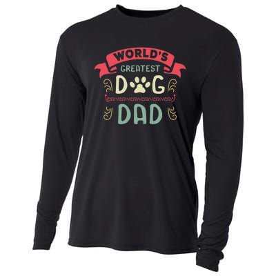 Dog Lover Fathers Day Cooling Performance Long Sleeve Crew