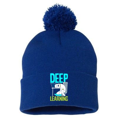 Deep Learning Funny Artificial Intelligence Machine Learning Gift Pom Pom 12in Knit Beanie