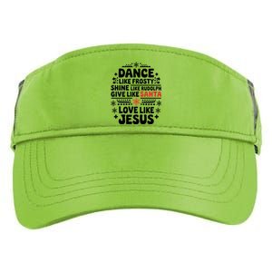 Dance Like Frosty Shine Rudolph Give Santa Love Jesus Gift Adult Drive Performance Visor