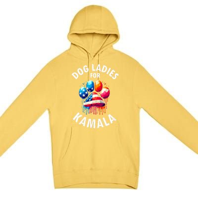 Dog Ladies For Kamala Childless Dog Ladies Premium Pullover Hoodie