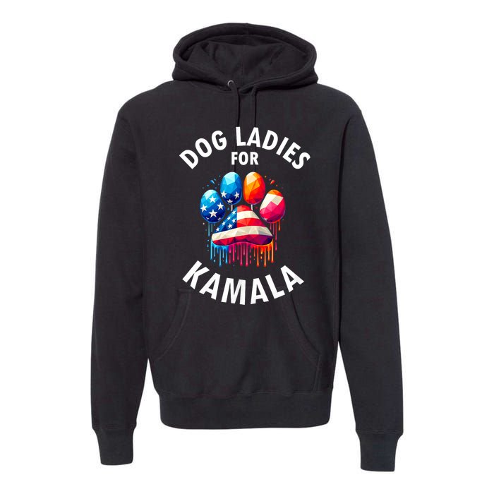 Dog Ladies For Kamala Childless Dog Ladies Premium Hoodie