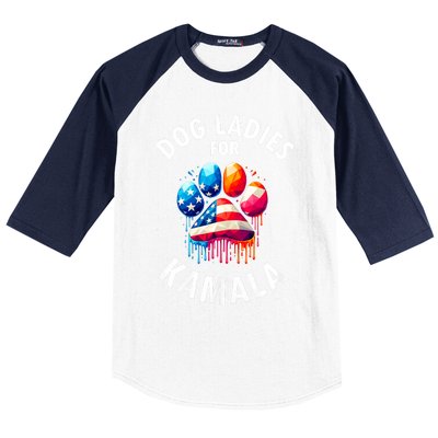 Dog Ladies For Kamala Childless Dog Ladies Baseball Sleeve Shirt