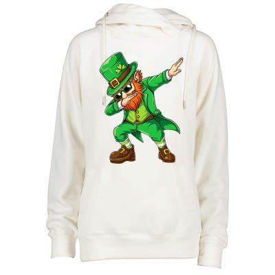 Dabbing Leprechaun Funny Gift St Patricks Day Womens Funnel Neck Pullover Hood