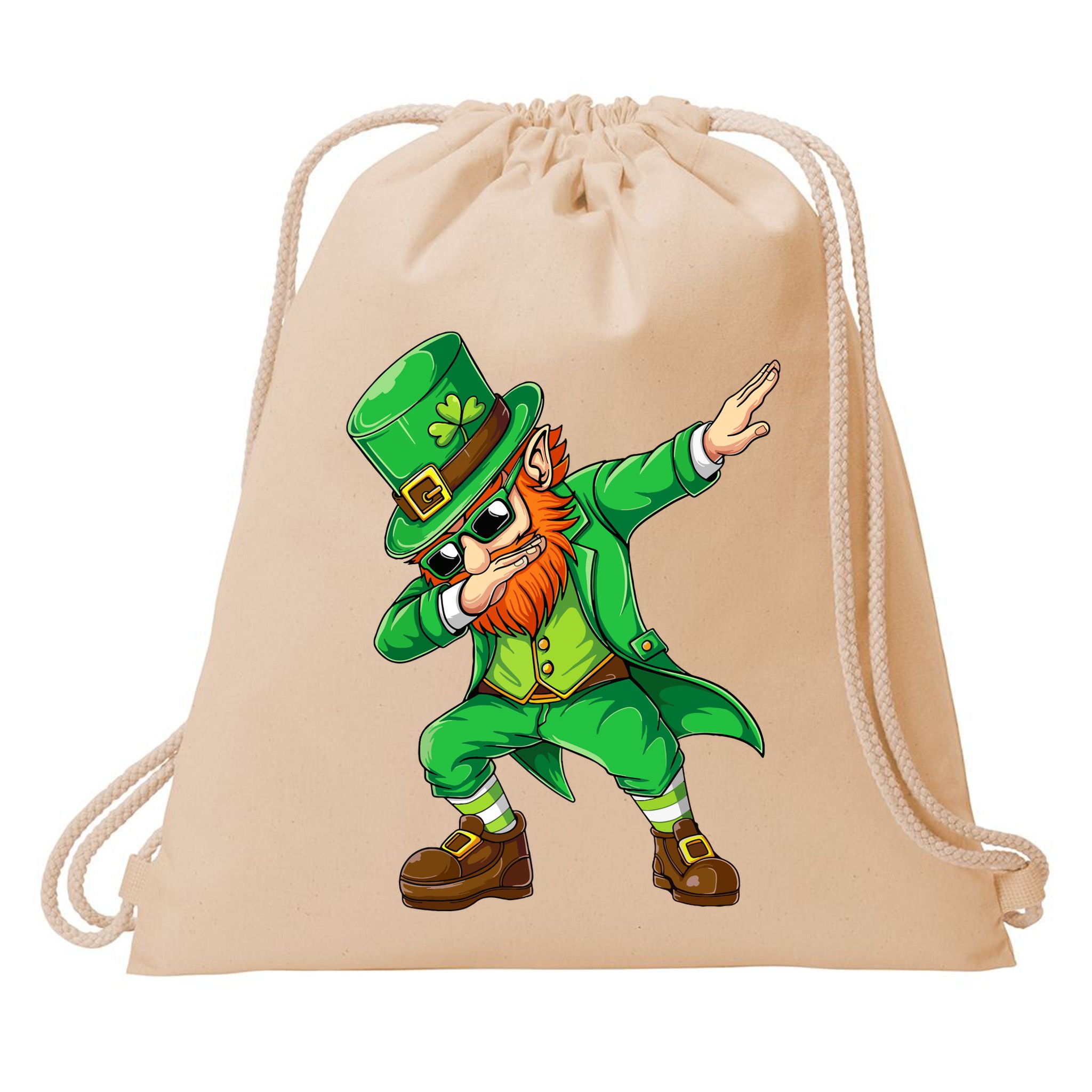 Dabbing Leprechaun Funny Gift St Patricks Day Drawstring Bag