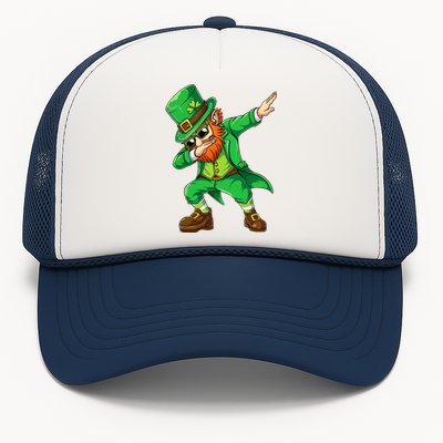 Dabbing Leprechaun Funny Gift St Patricks Day Trucker Hat