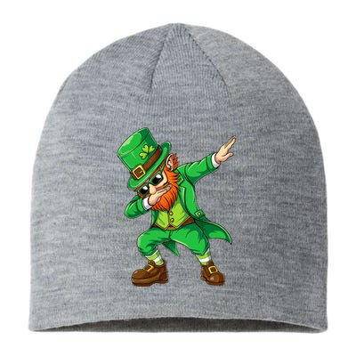 Dabbing Leprechaun Funny Gift St Patricks Day Sustainable Beanie