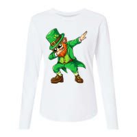 Dabbing Leprechaun Funny Gift St Patricks Day Womens Cotton Relaxed Long Sleeve T-Shirt