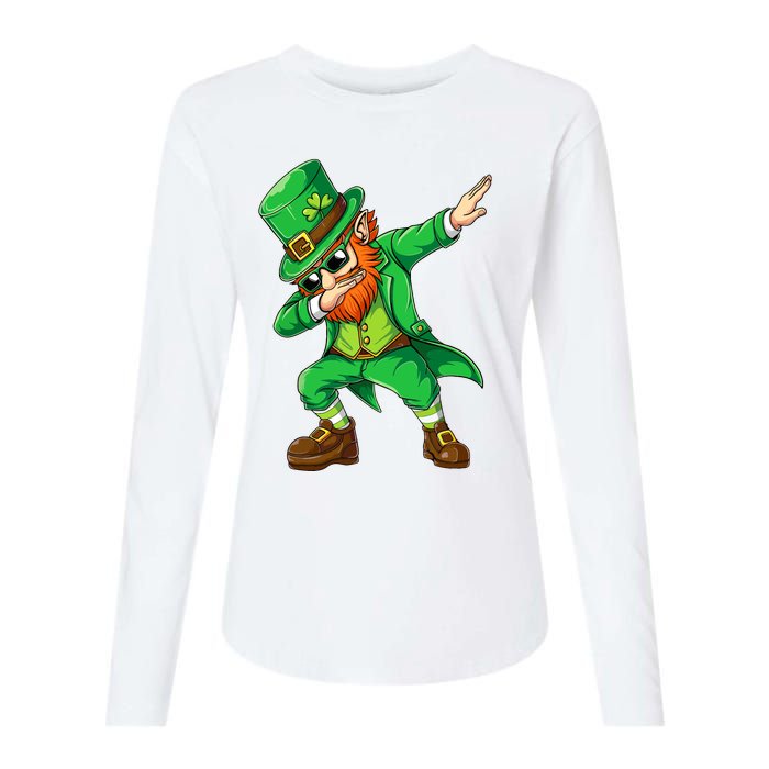 Dabbing Leprechaun Funny Gift St Patricks Day Womens Cotton Relaxed Long Sleeve T-Shirt