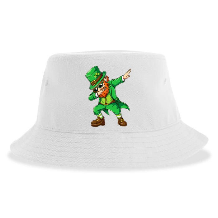 Dabbing Leprechaun Funny Gift St Patricks Day Sustainable Bucket Hat