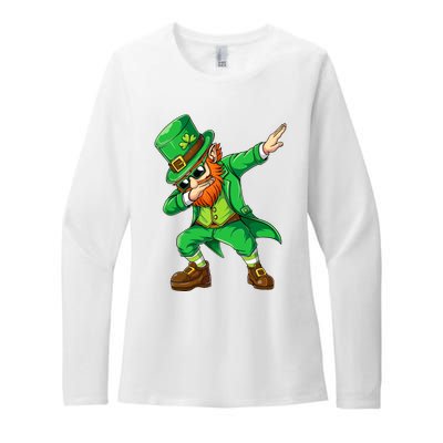 Dabbing Leprechaun Funny Gift St Patricks Day Womens CVC Long Sleeve Shirt