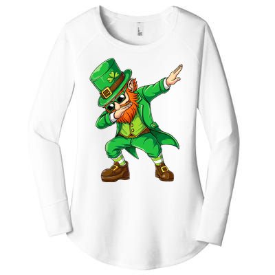 Dabbing Leprechaun Funny Gift St Patricks Day Women's Perfect Tri Tunic Long Sleeve Shirt