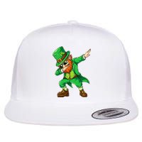 Dabbing Leprechaun Funny Gift St Patricks Day Flat Bill Trucker Hat