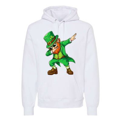 Dabbing Leprechaun Funny Gift St Patricks Day Premium Hoodie