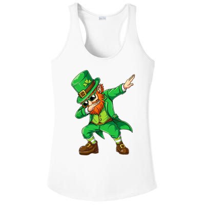 Dabbing Leprechaun Funny Gift St Patricks Day Ladies PosiCharge Competitor Racerback Tank