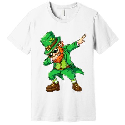 Dabbing Leprechaun Funny Gift St Patricks Day Premium T-Shirt