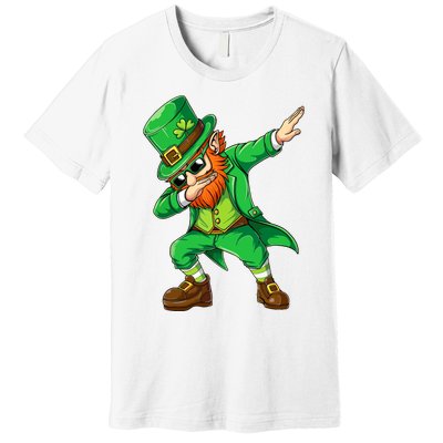 Dabbing Leprechaun Funny Gift St Patricks Day Premium T-Shirt