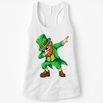 Dabbing Leprechaun Funny Gift St Patricks Day Womens Tank Top