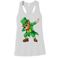 Dabbing Leprechaun Funny Gift St Patricks Day Women's Racerback Tank