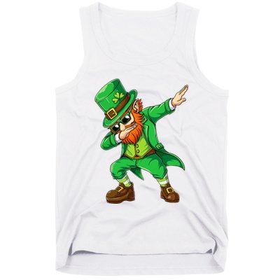 Dabbing Leprechaun Funny Gift St Patricks Day Tank Top