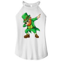 Dabbing Leprechaun Funny Gift St Patricks Day Women's Perfect Tri Rocker Tank