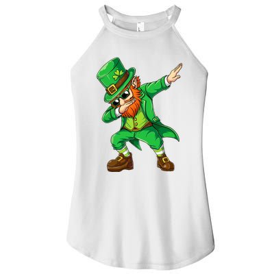 Dabbing Leprechaun Funny Gift St Patricks Day Women’s Perfect Tri Rocker Tank