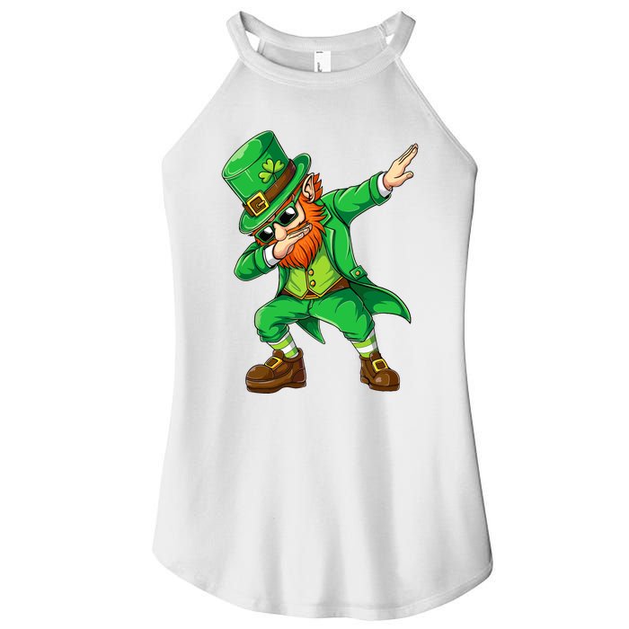 Dabbing Leprechaun Funny Gift St Patricks Day Women's Perfect Tri Rocker Tank