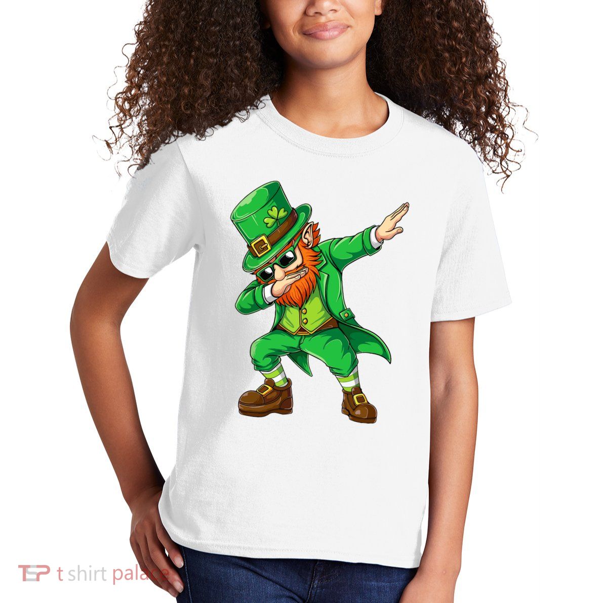 Dabbing Leprechaun Funny Gift St Patricks Day Kids T-Shirt