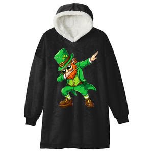 Dabbing Leprechaun Funny Gifts St Patricks Day Hooded Wearable Blanket