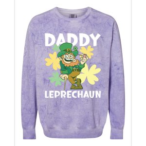 Daddy Leprechaun For St Patrick's Day Cool Gift Colorblast Crewneck Sweatshirt