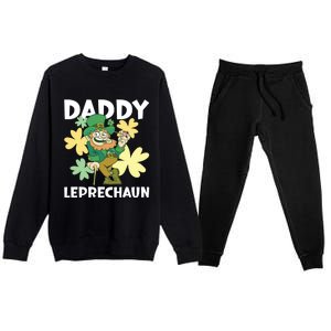 Daddy Leprechaun For St Patrick's Day Cool Gift Premium Crewneck Sweatsuit Set