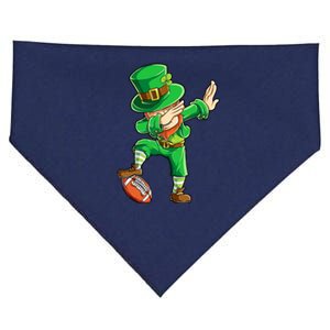 Dabbing Leprechaun Football St Patricks Day Sports USA-Made Doggie Bandana