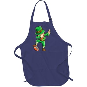 Dabbing Leprechaun Football St Patricks Day Sports Full-Length Apron With Pockets