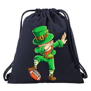 Dabbing Leprechaun Football St Patricks Day Sports Drawstring Bag