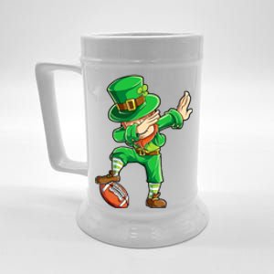 Dabbing Leprechaun Football St Patricks Day Sports Beer Stein