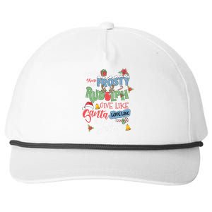 Dance Like Frosty Rudolph Give Santa Love Like Jesus Women Snapback Five-Panel Rope Hat