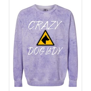 Dog Lover Funny Crazy Dog Lady Colorblast Crewneck Sweatshirt