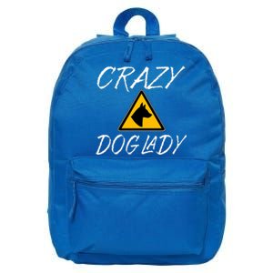 Dog Lover Funny Crazy Dog Lady 16 in Basic Backpack