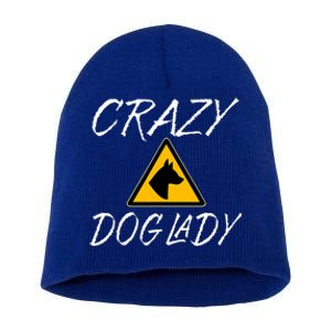 Dog Lover Funny Crazy Dog Lady Short Acrylic Beanie