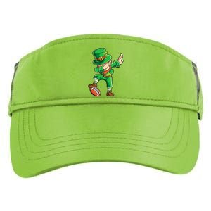 Dabbing Leprechaun Football St Patricks Day Sports Gift Adult Drive Performance Visor