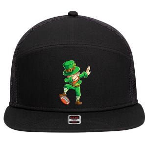 Dabbing Leprechaun Football St Patricks Day Sports Gift 7 Panel Mesh Trucker Snapback Hat