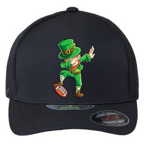 Dabbing Leprechaun Football St Patricks Day Sports Gift Flexfit Unipanel Trucker Cap